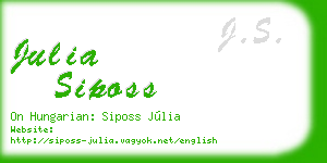 julia siposs business card