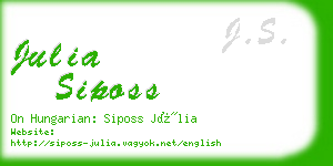 julia siposs business card